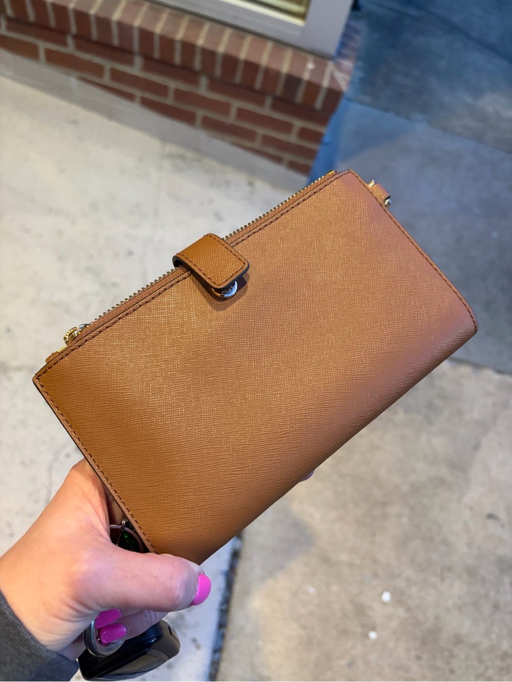 Michael Kors Brown Saffiano Wristlet / Wallet / Clutch - Picture 2 of 13